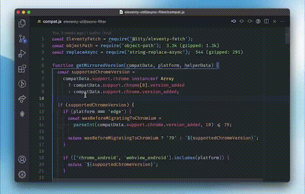How to show Sticky Scroll for functions on VS Code?